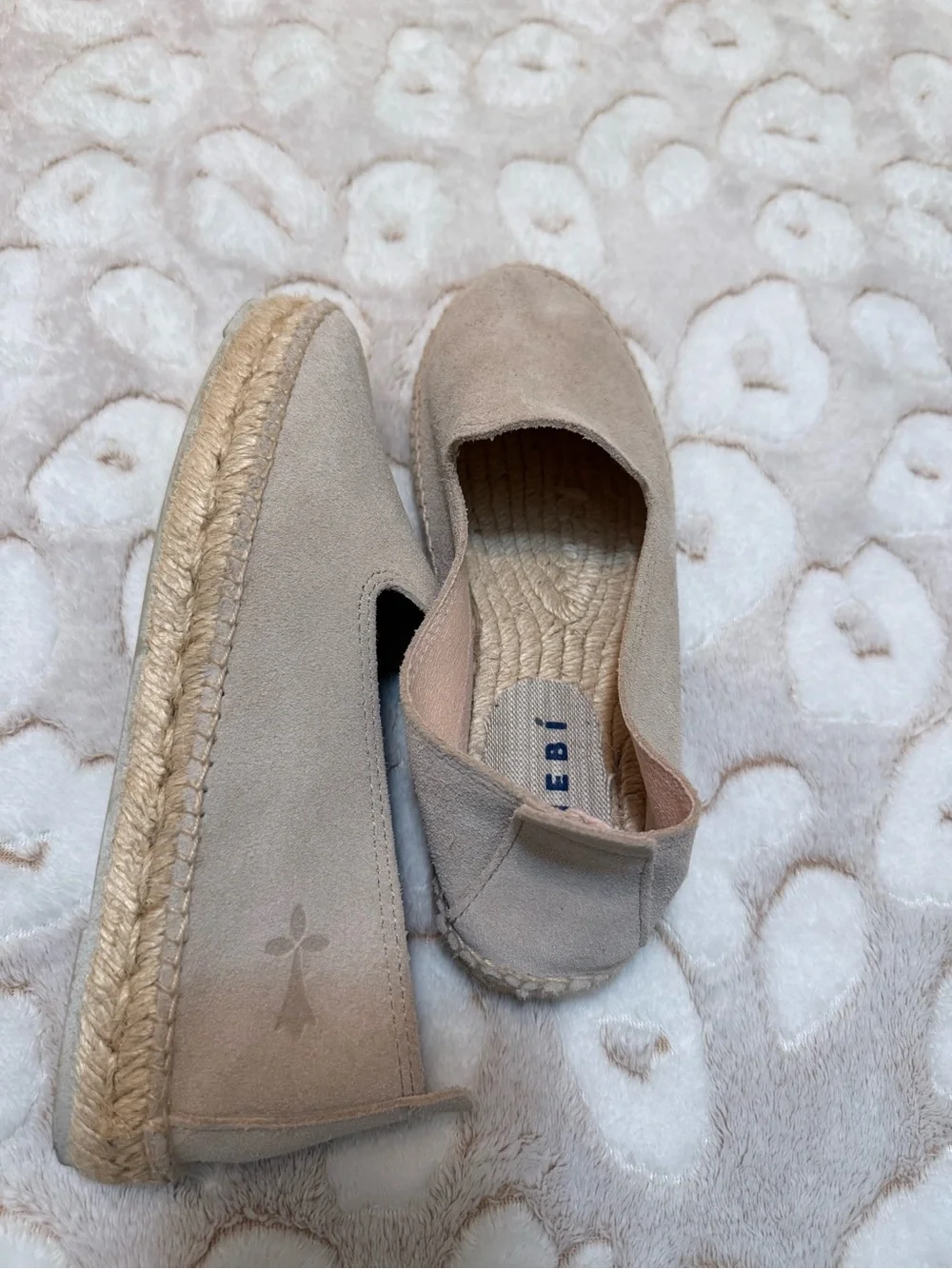 Tan Suede Espadrille Flats - Manebi